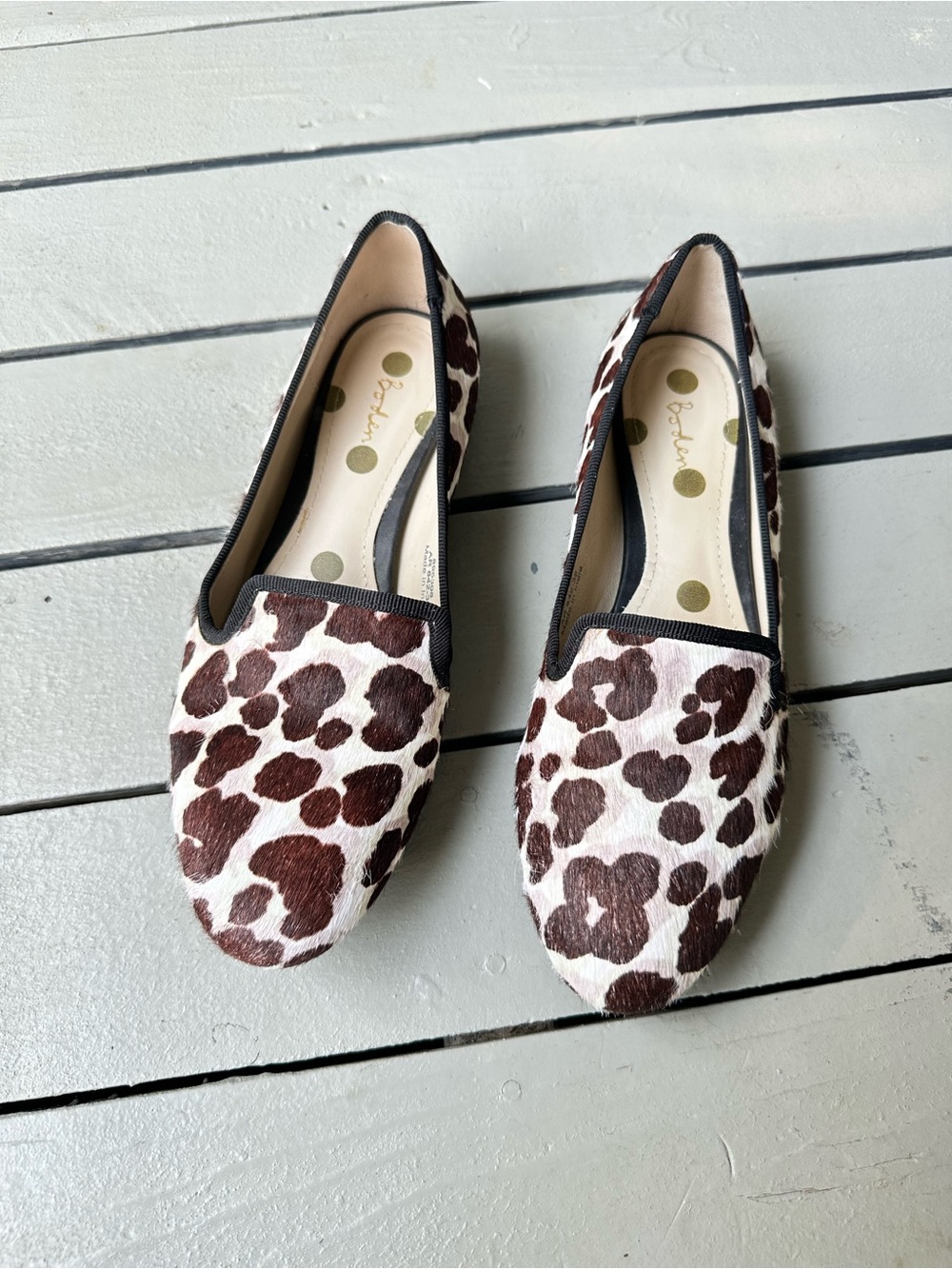 Boden Leopard Animal Print Calf Hair Loafer Flats~EU39
